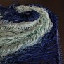 Entremeio de Franja Degradê - Azul Royal / Verde Menta - 40 cm